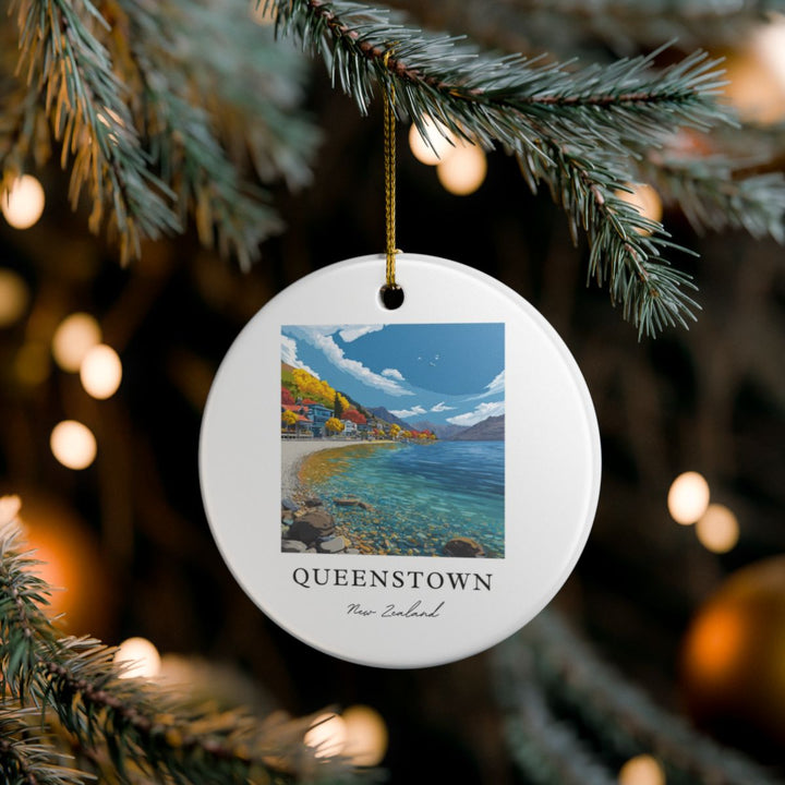 Queenstown New Zealand Ornament: Unique Queenstown Souvenir, Queenstown New Zealand Xmas Decor, and Authentic Queenstown Gift