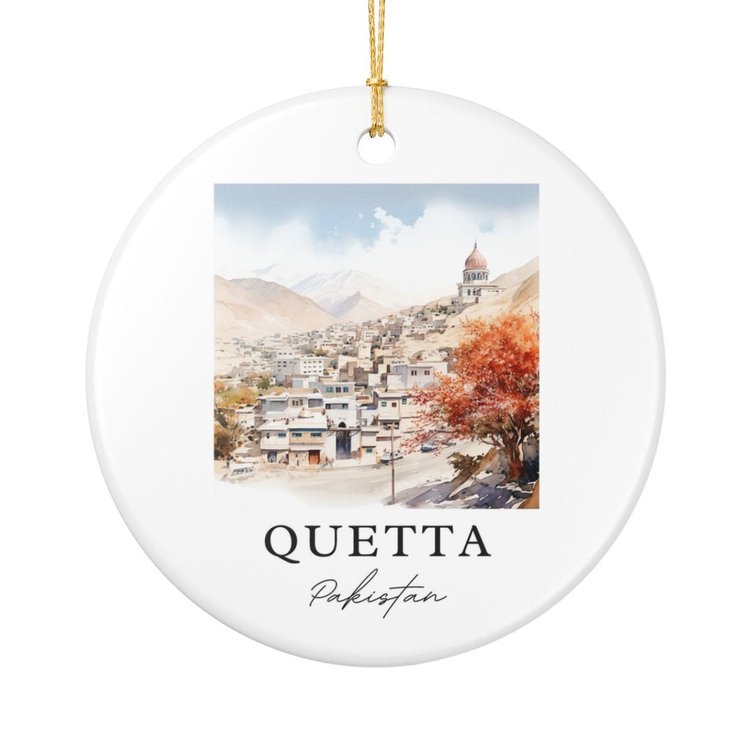 Quetta Pakistan Ornament: Unique Quetta Souvenir, Quetta Pakistan Xmas Decor, and Authentic Quetta Gift