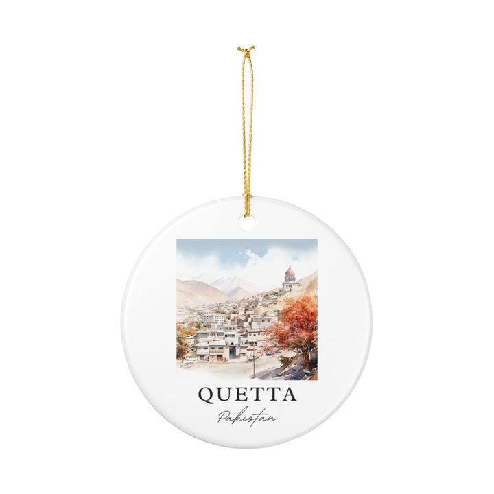 Quetta Pakistan Ornament: Unique Quetta Souvenir, Quetta Pakistan Xmas Decor, and Authentic Quetta Gift
