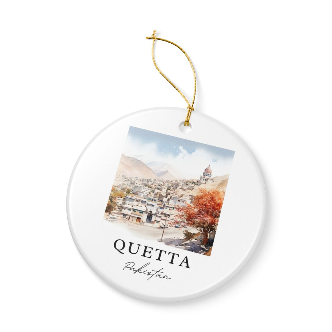 Quetta Pakistan Ornament: Unique Quetta Souvenir, Quetta Pakistan Xmas Decor, and Authentic Quetta Gift