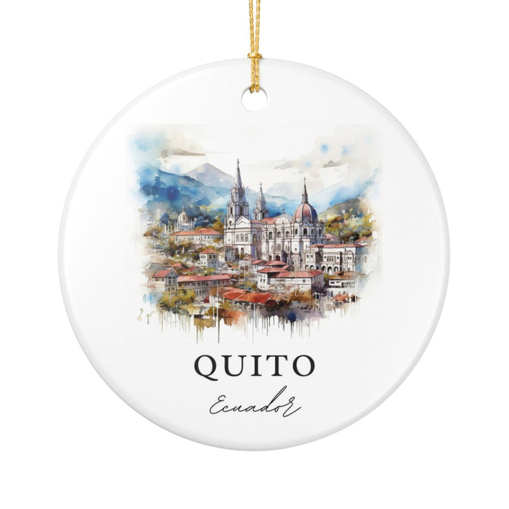 Quito Ecuador Ornament: Unique Quito Souvenir, Quito Ecuador Xmas Decor, and Authentic Quito Gift