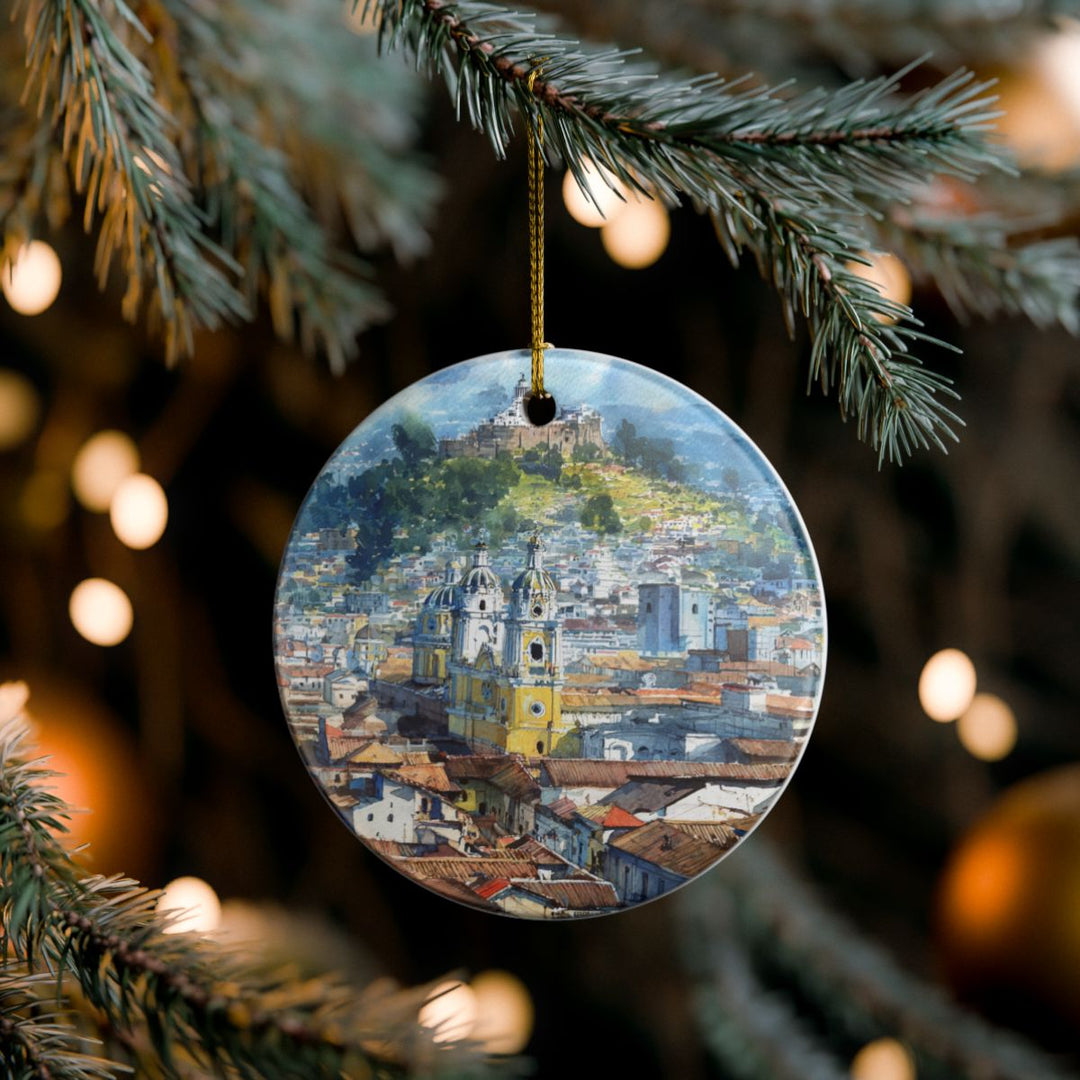 Quito Ecuador Ornament: Unique Quito Souvenir, Quito Ecuador Xmas Decor, and Authentic Quito Gift