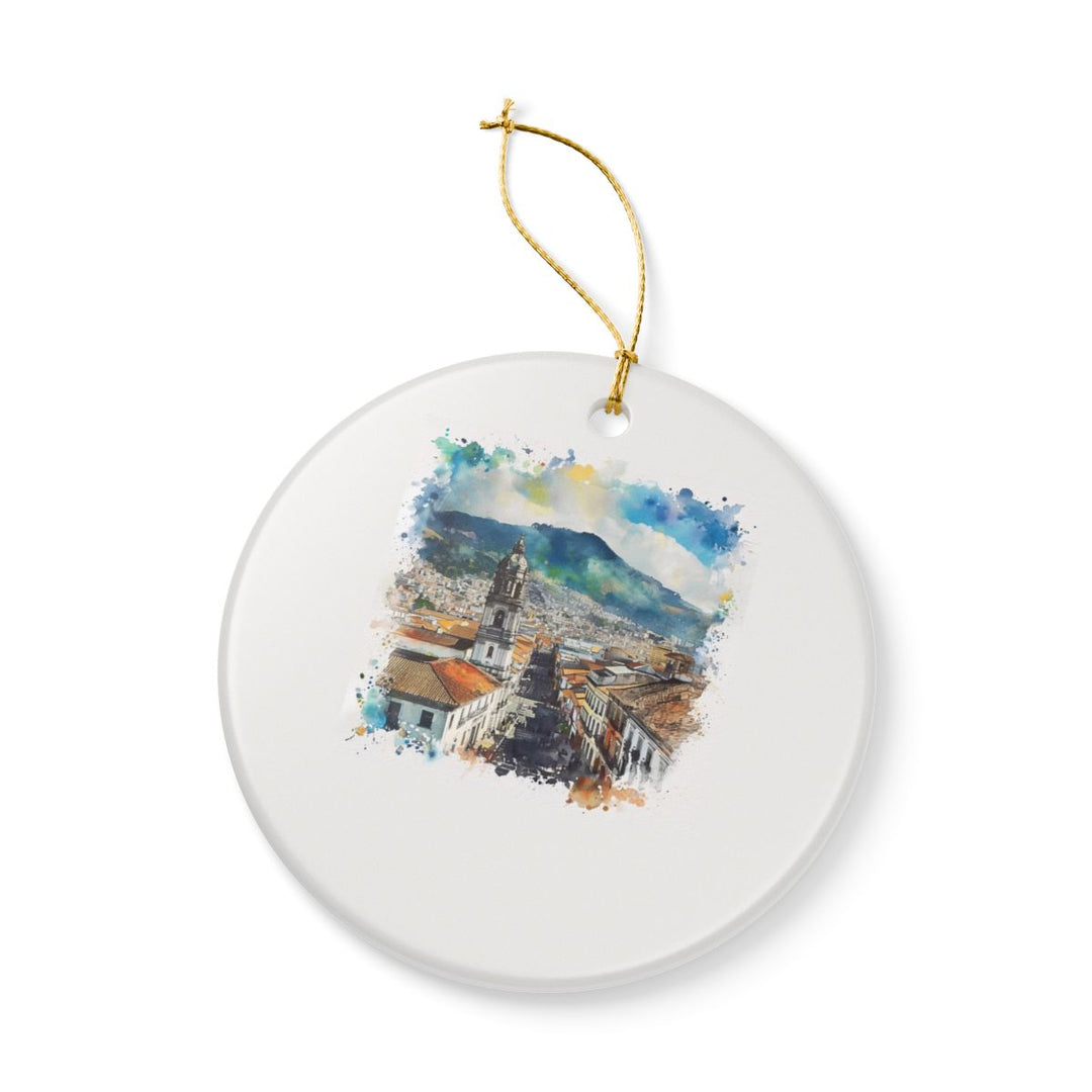 Quito Ecuador Ornament: Unique Quito Souvenir, Quito Ecuador Xmas Decor, and Authentic Quito Gift