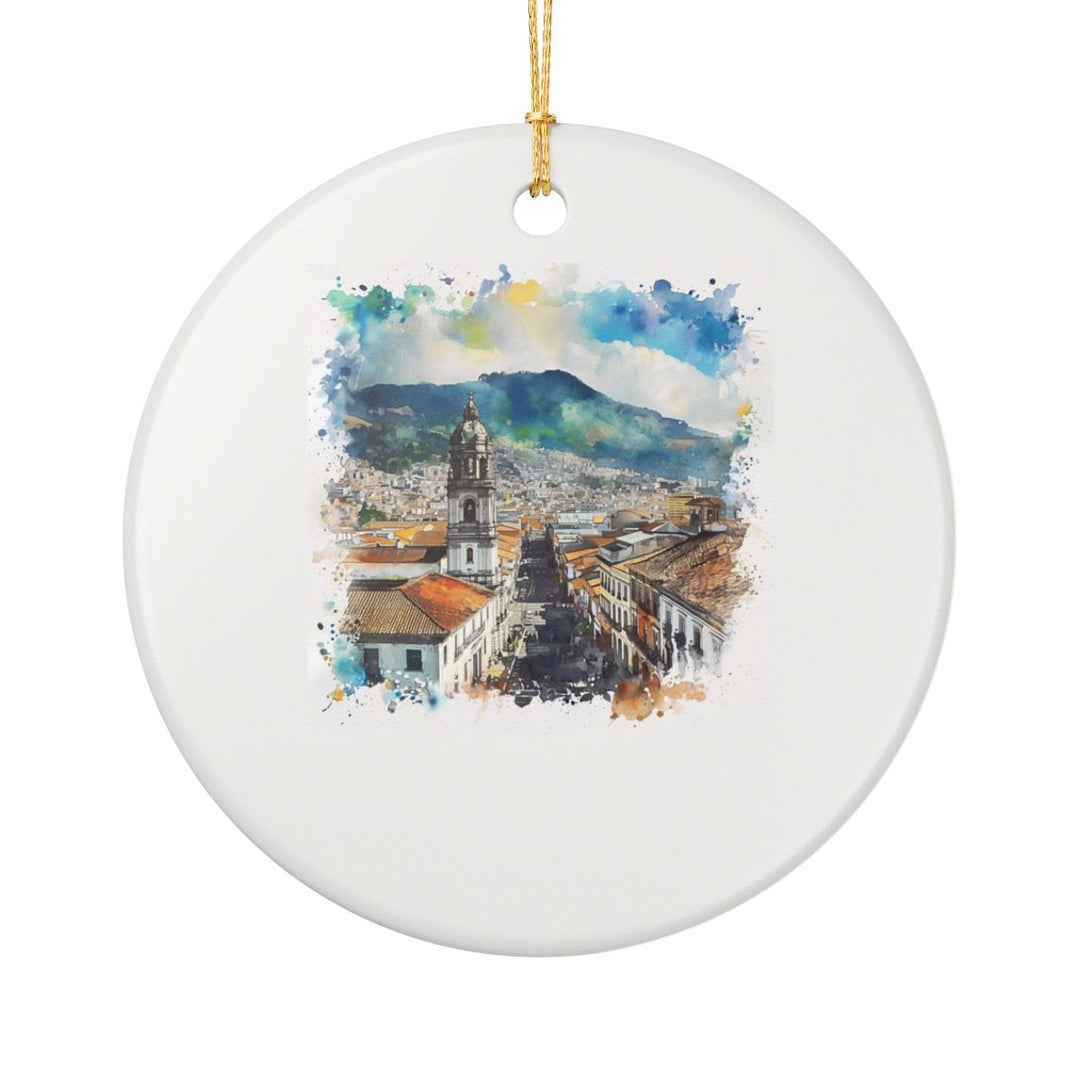 Quito Ecuador Ornament: Unique Quito Souvenir, Quito Ecuador Xmas Decor, and Authentic Quito Gift