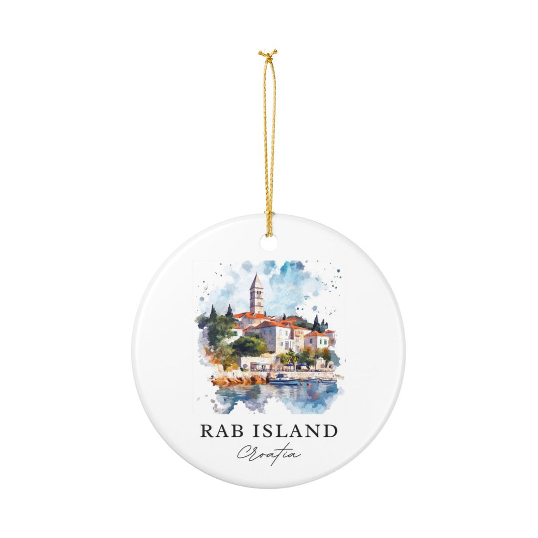 Rab Island Croatia Ornament: Unique Rab Island Souvenir, Rab Island Croatia Xmas Decor, and Authentic Rab Island Gift