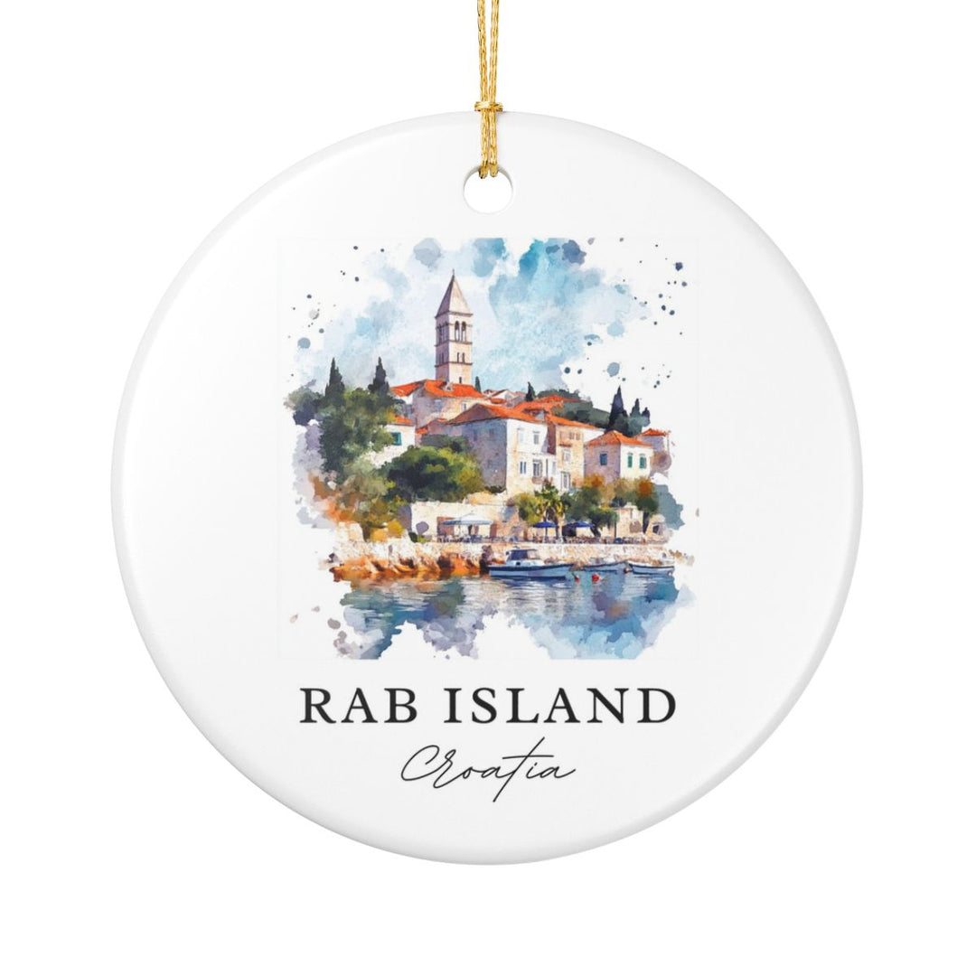 Rab Island Croatia Ornament: Unique Rab Island Souvenir, Rab Island Croatia Xmas Decor, and Authentic Rab Island Gift