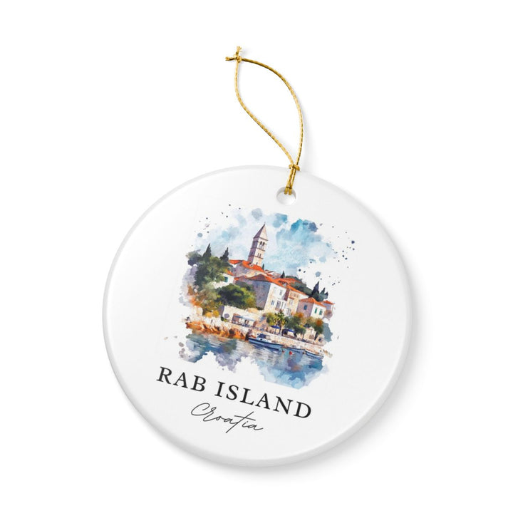Rab Island Croatia Ornament: Unique Rab Island Souvenir, Rab Island Croatia Xmas Decor, and Authentic Rab Island Gift