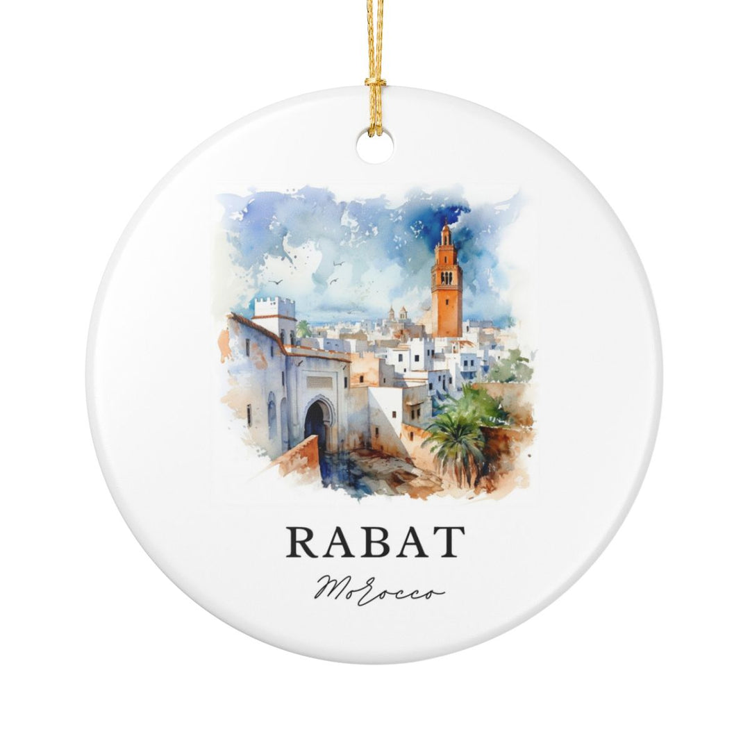 Rabat Morocco Ornament: Unique Rabat Morocco Souvenir, Rabat Morocco Xmas Decor, and Authentic Rabat Morocco Gift