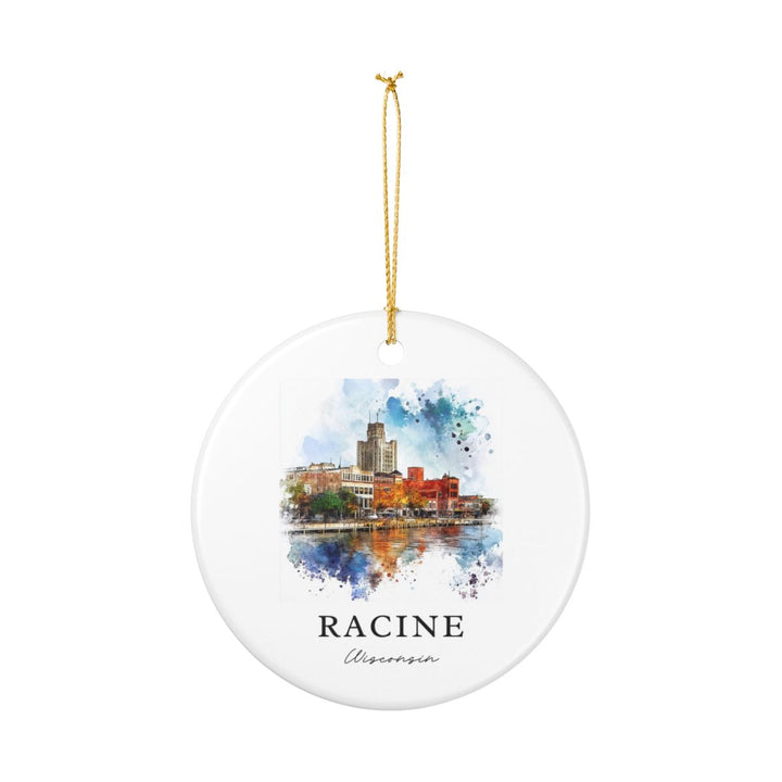 Racine Wisconsin Ornament: Unique Racine Souvenir, Racine Wisconsin Xmas Decor, and Authentic Racine Gift