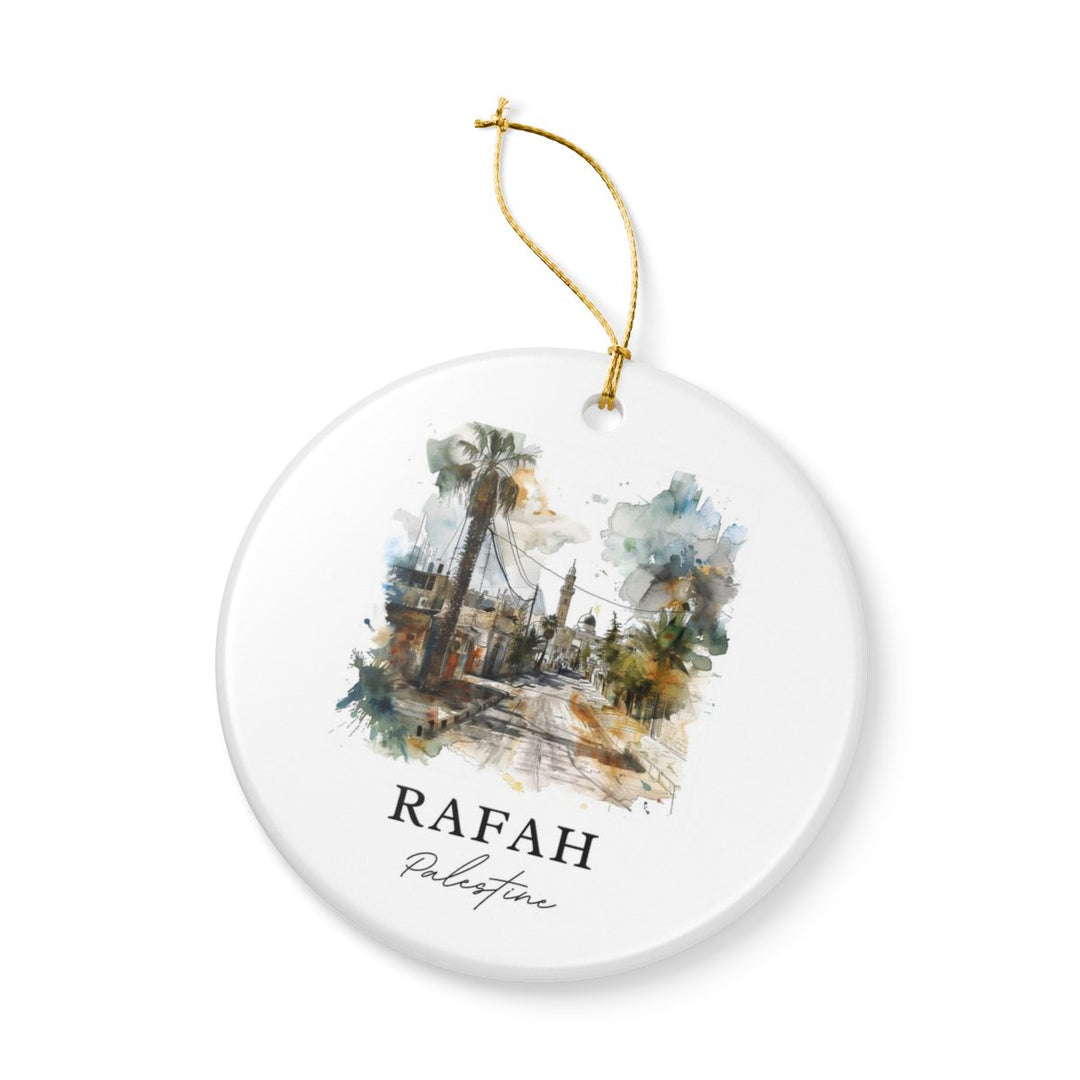 Rafah Palestine Ornament: Unique Rafah Palestine Souvenir, Rafah Palestine Xmas Decor, and Authentic Rafah Palestine Gift