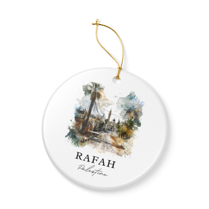 Rafah Palestine Ornament: Unique Rafah Palestine Souvenir, Rafah Palestine Xmas Decor, and Authentic Rafah Palestine Gift