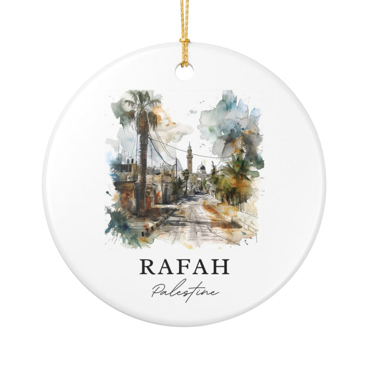 Rafah Palestine Ornament: Unique Rafah Palestine Souvenir, Rafah Palestine Xmas Decor, and Authentic Rafah Palestine Gift