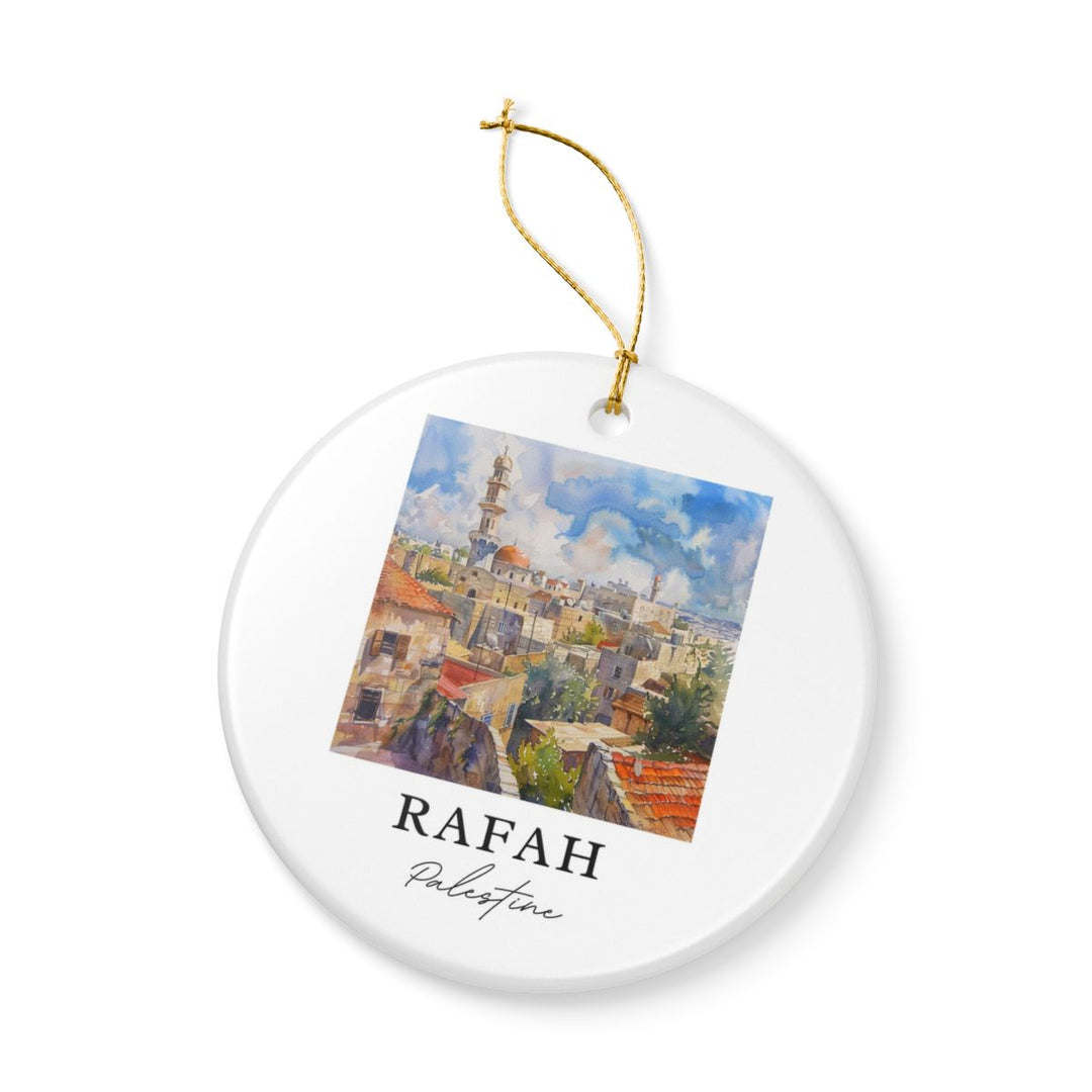 Rafah Palestine Ornament: Unique Rafah Palestine Souvenir, Rafah Palestine Xmas Decor, and Authentic Rafah Palestine Gift