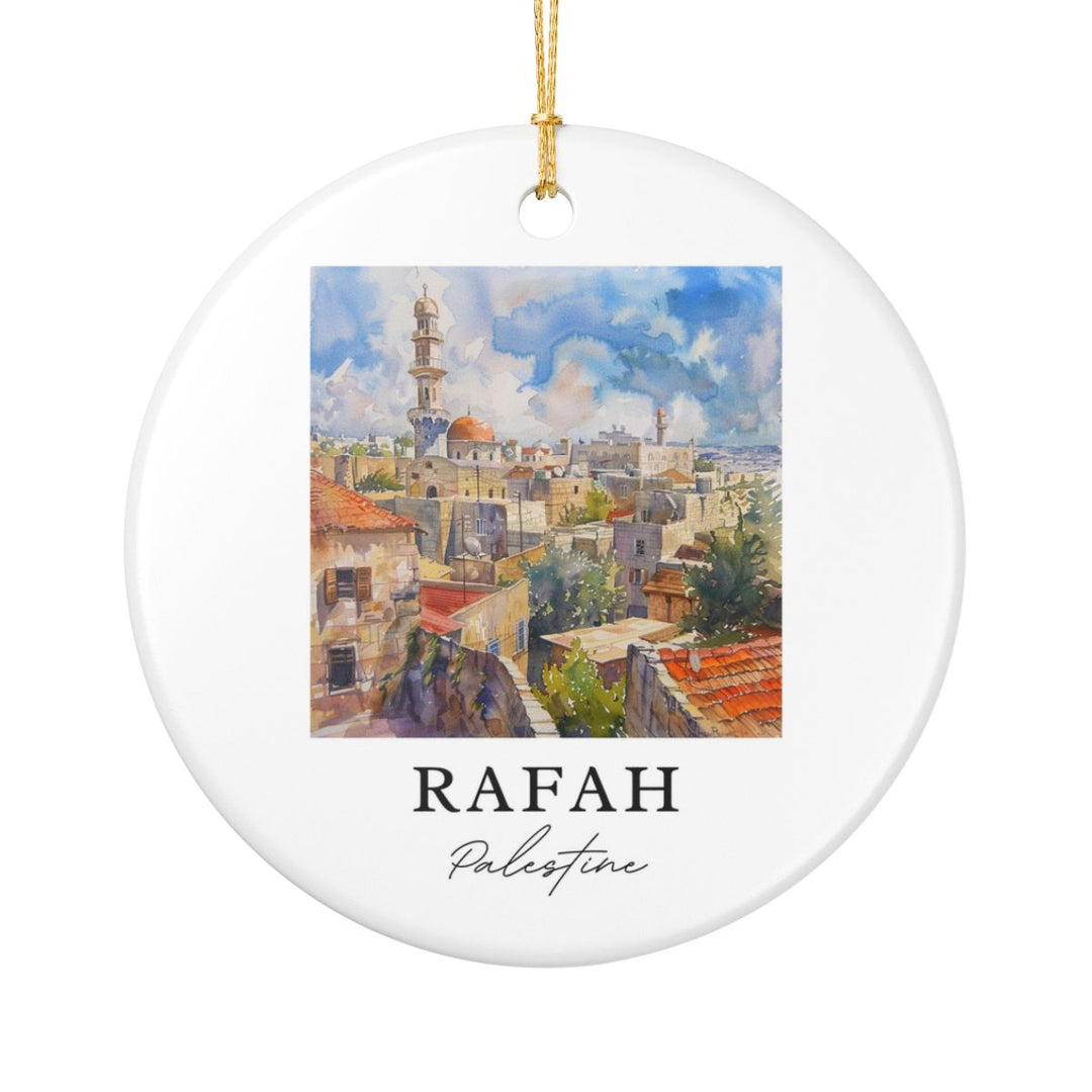 Rafah Palestine Ornament: Unique Rafah Palestine Souvenir, Rafah Palestine Xmas Decor, and Authentic Rafah Palestine Gift