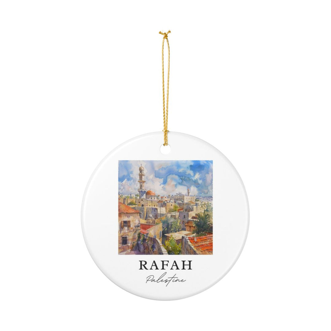 Rafah Palestine Ornament: Unique Rafah Palestine Souvenir, Rafah Palestine Xmas Decor, and Authentic Rafah Palestine Gift