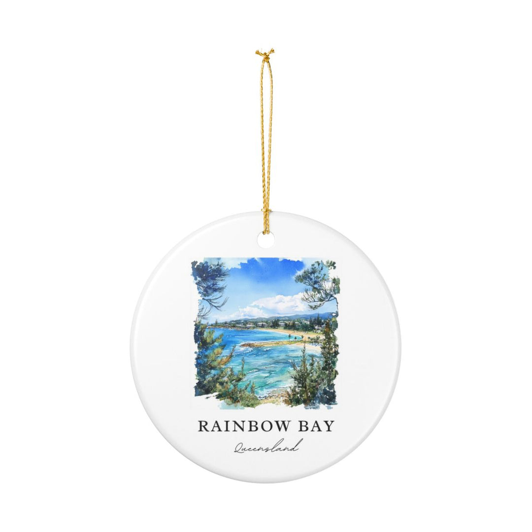 Rainbow Bay Queensland Australia Ornament: Unique Rainbow Bay Queensland Souvenir, Rainbow Bay Queensland Australia Xmas Decor