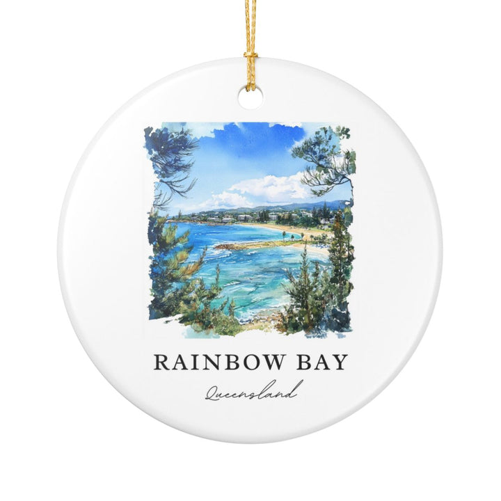 Rainbow Bay Queensland Australia Ornament: Unique Rainbow Bay Queensland Souvenir, Rainbow Bay Queensland Australia Xmas Decor