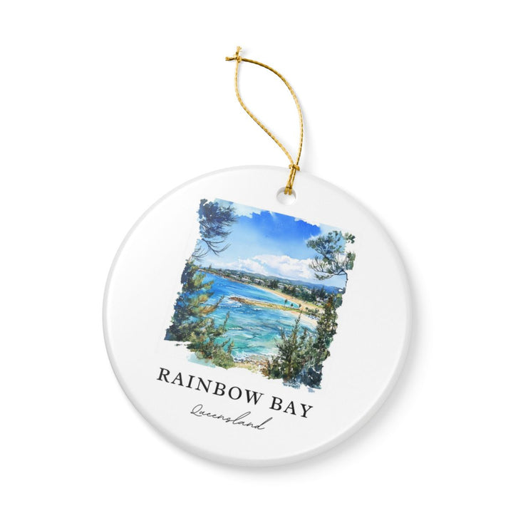 Rainbow Bay Queensland Australia Ornament: Unique Rainbow Bay Queensland Souvenir, Rainbow Bay Queensland Australia Xmas Decor