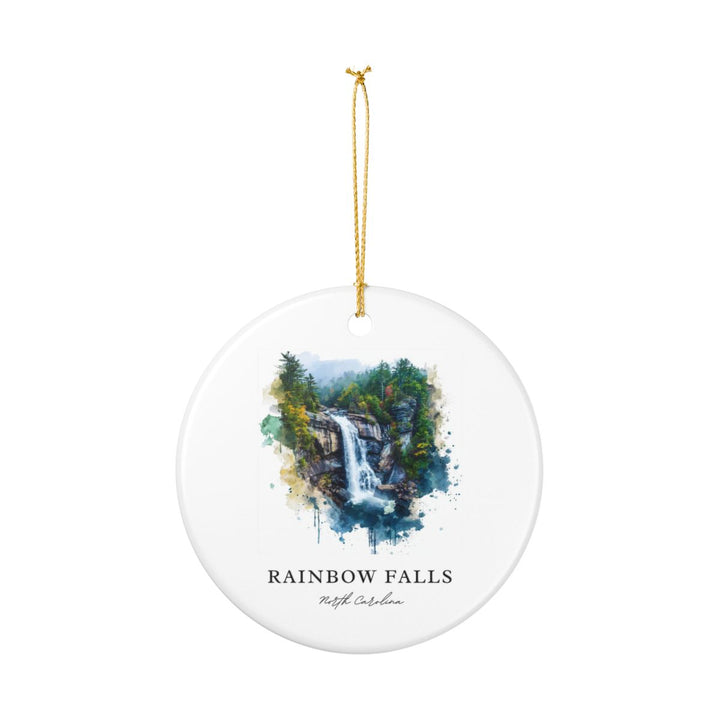 Rainbow Falls North Carolina USA Ornament: Unique Rainbow Falls Souvenir, Rainbow Falls North Carolina Xmas Decor, and Authentic Rainbow Falls Gift