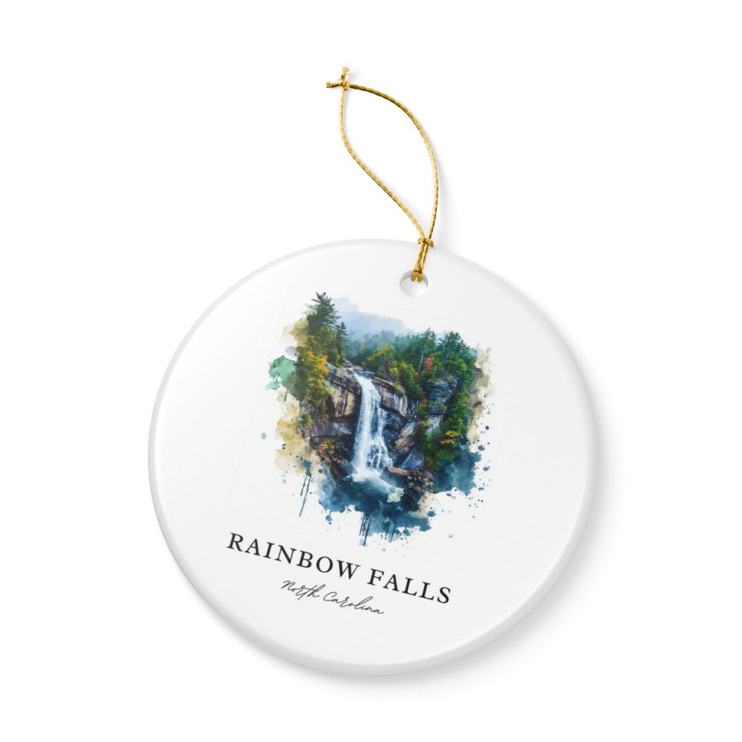 Rainbow Falls North Carolina USA Ornament: Unique Rainbow Falls Souvenir, Rainbow Falls North Carolina Xmas Decor, and Authentic Rainbow Falls Gift