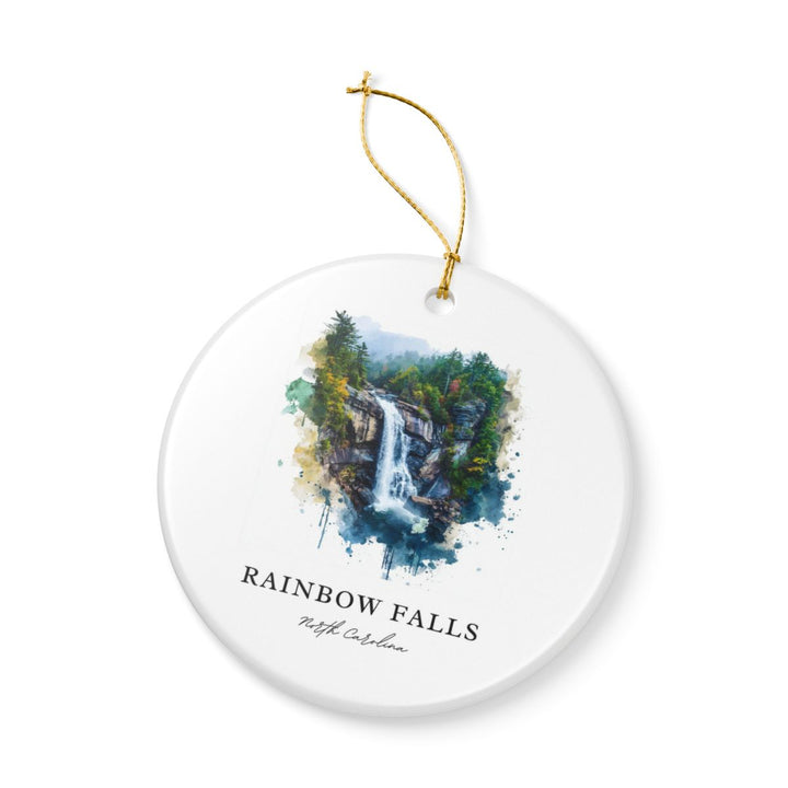 Rainbow Falls North Carolina USA Ornament: Unique Rainbow Falls Souvenir, Rainbow Falls North Carolina Xmas Decor, and Authentic Rainbow Falls Gift