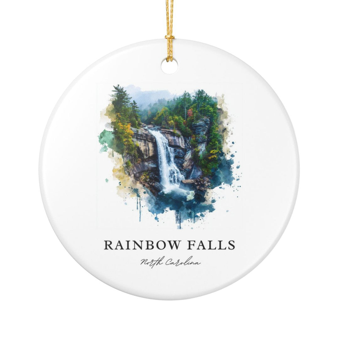 Rainbow Falls North Carolina USA Ornament: Unique Rainbow Falls Souvenir, Rainbow Falls North Carolina Xmas Decor, and Authentic Rainbow Falls Gift