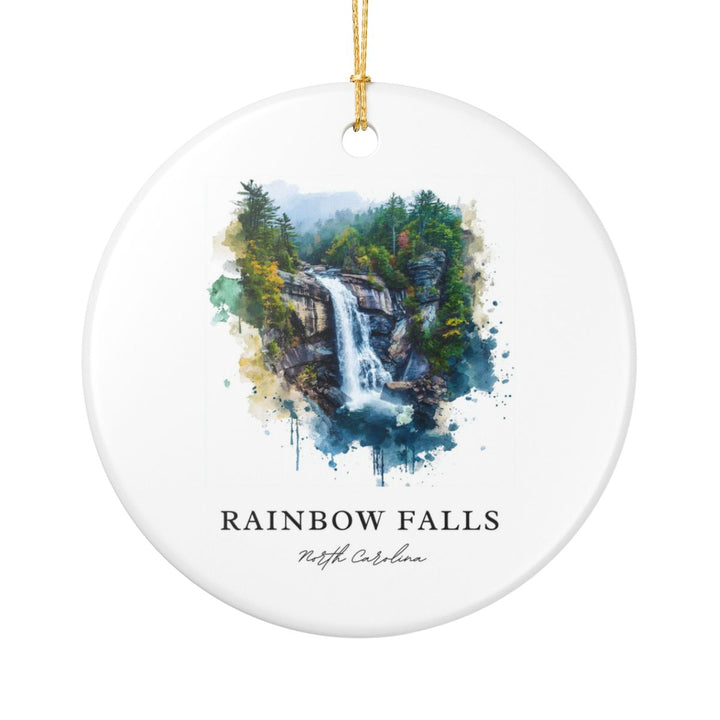 Rainbow Falls North Carolina USA Ornament: Unique Rainbow Falls Souvenir, Rainbow Falls North Carolina Xmas Decor, and Authentic Rainbow Falls Gift