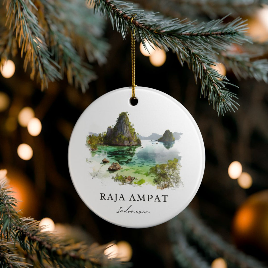 Raja Ampat Indonesia Ornament: Unique Raja Ampat Souvenir, Raja Ampat Indonesia Xmas Decor, and Authentic Raja Ampat Gift
