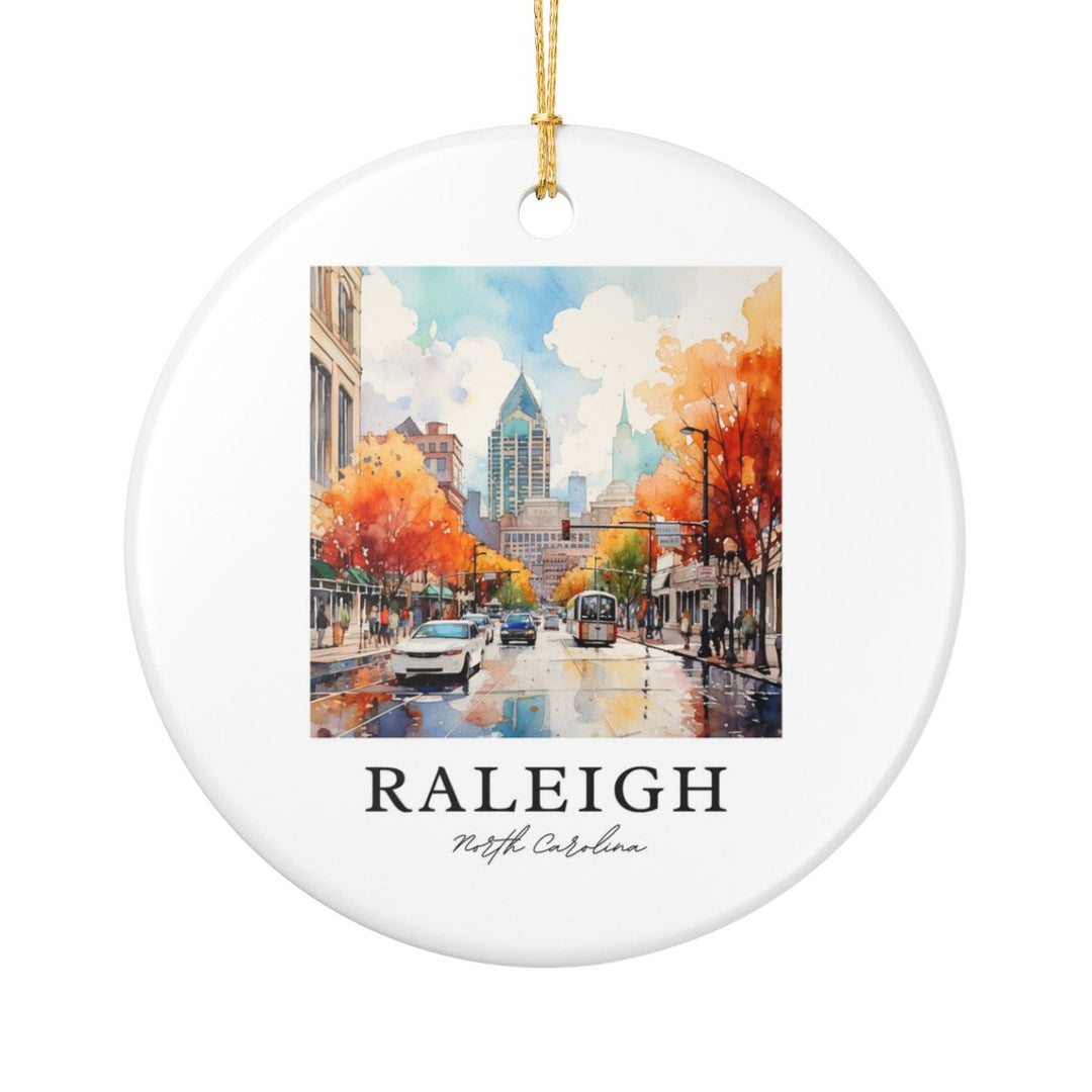Raleigh North Carolina Ornament: Unique Raleigh Souvenir, Raleigh North Carolina Xmas Decor, and Authentic Raleigh Gift