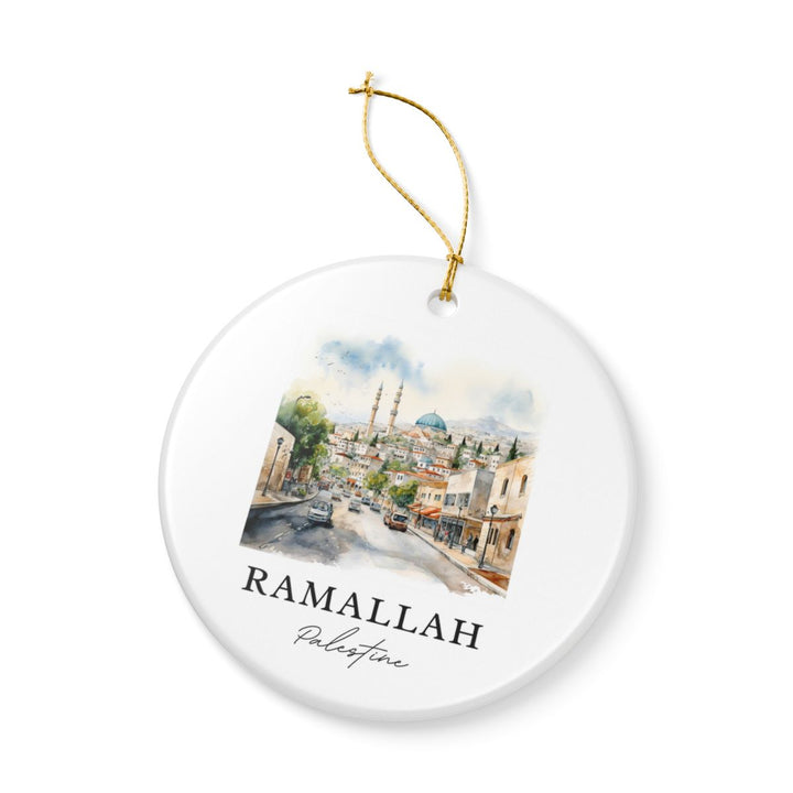 Ramallah Palestine Ornament: Unique Ramallah Palestine Souvenir, Ramallah Palestine Xmas Decor, and Authentic Ramallah Palestine Gift