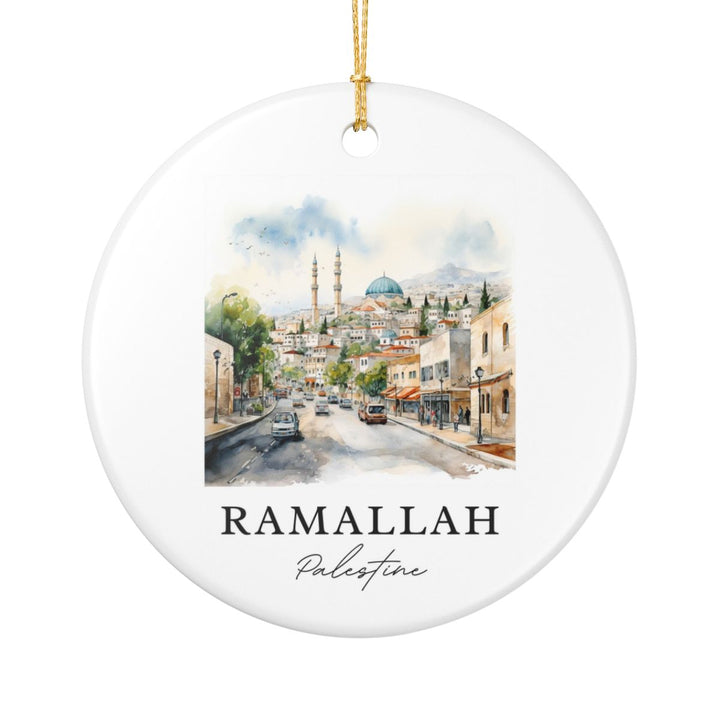 Ramallah Palestine Ornament: Unique Ramallah Palestine Souvenir, Ramallah Palestine Xmas Decor, and Authentic Ramallah Palestine Gift