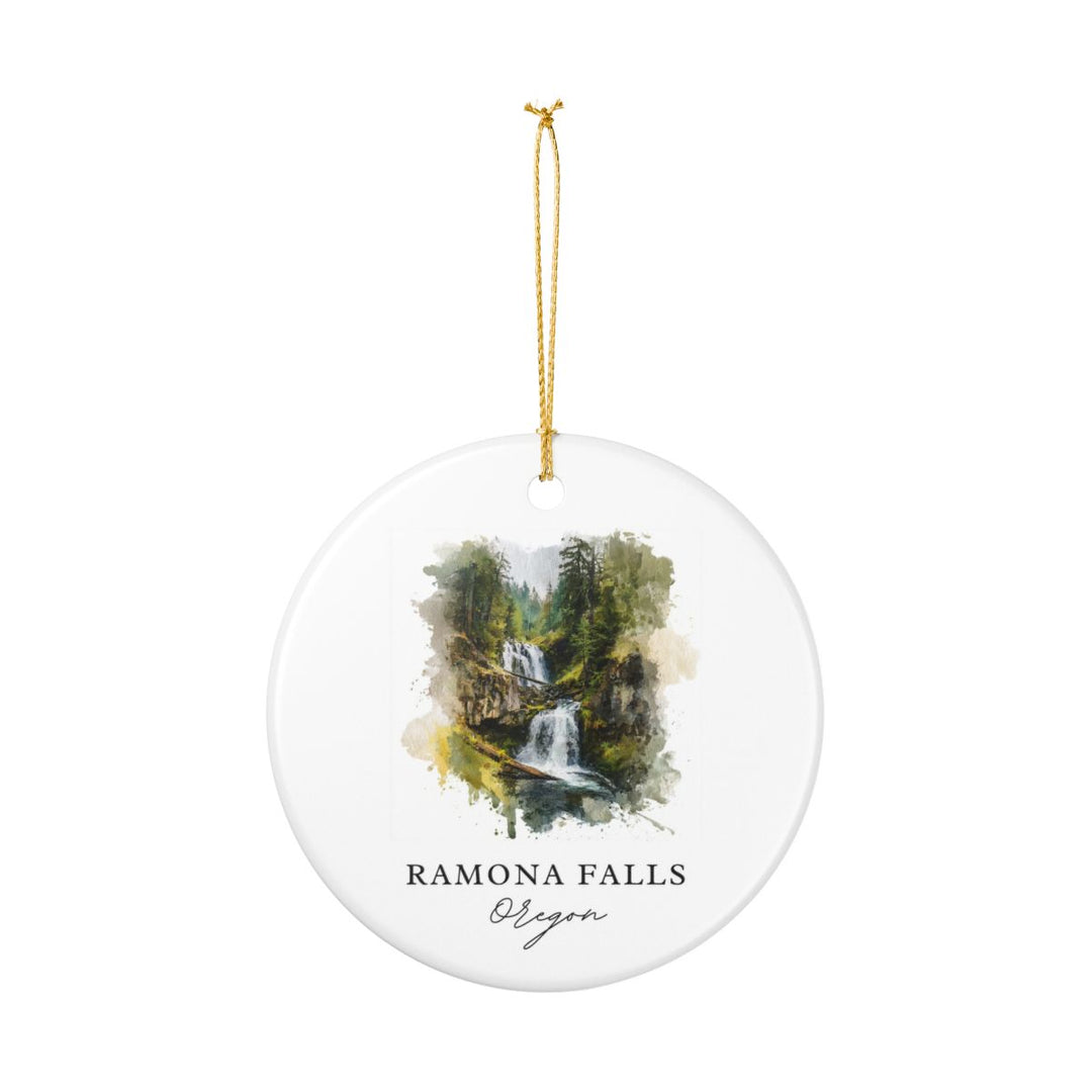 Ramona Falls Oregon USA Ornament: Unique Ramona Falls Souvenir, Ramona Falls Oregon Xmas Decor, and Authentic Ramona Falls Gift