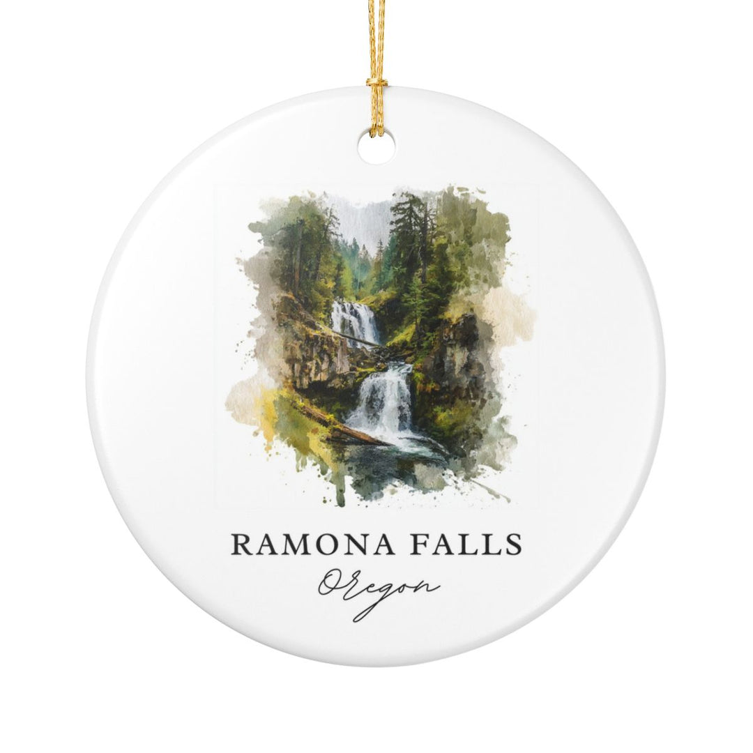Ramona Falls Oregon USA Ornament: Unique Ramona Falls Souvenir, Ramona Falls Oregon Xmas Decor, and Authentic Ramona Falls Gift