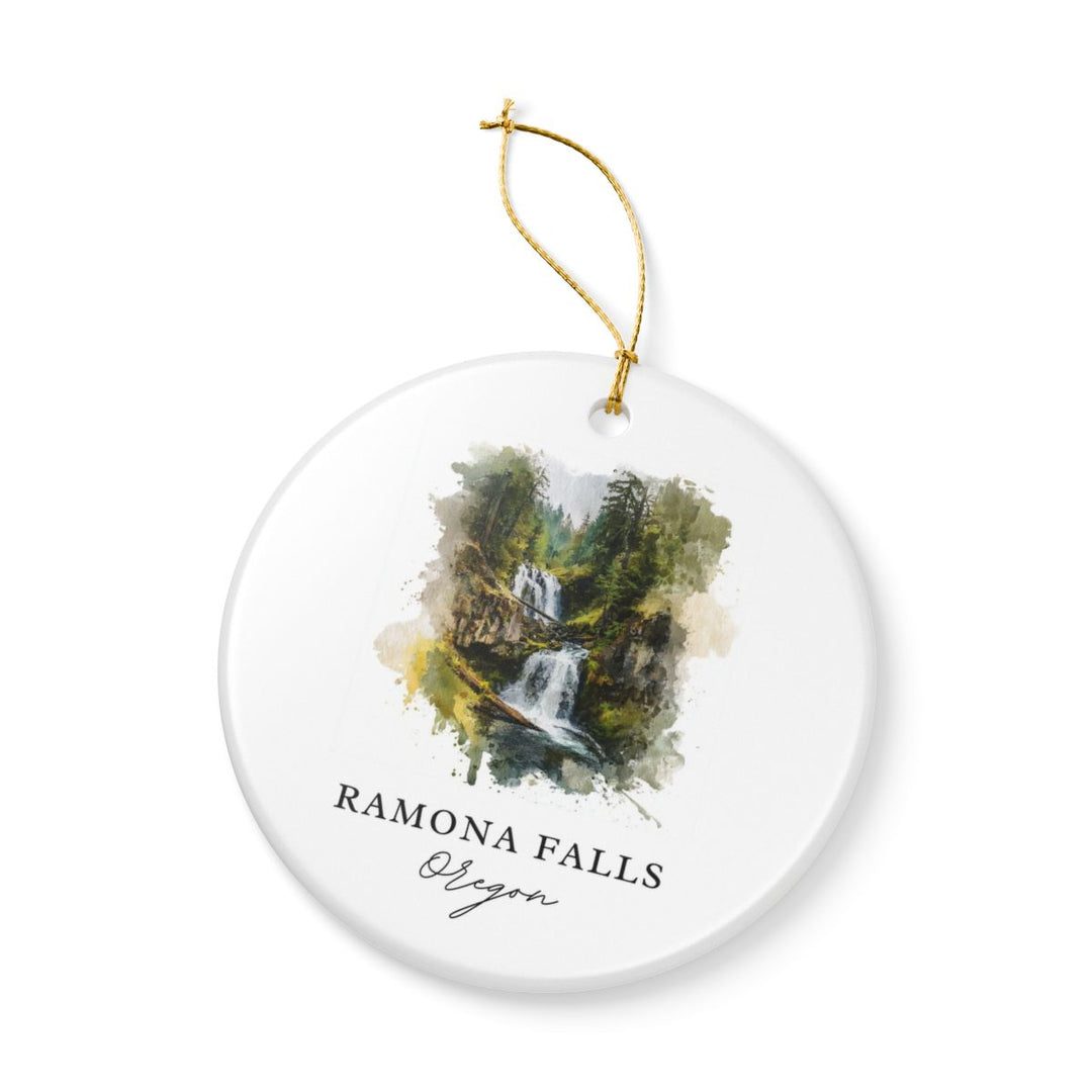 Ramona Falls Oregon USA Ornament: Unique Ramona Falls Souvenir, Ramona Falls Oregon Xmas Decor, and Authentic Ramona Falls Gift