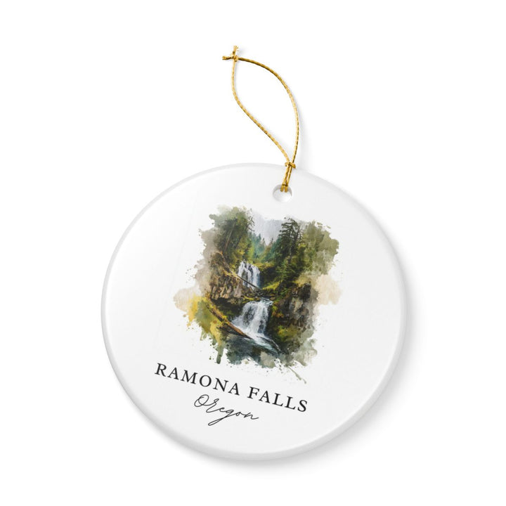 Ramona Falls Oregon USA Ornament: Unique Ramona Falls Souvenir, Ramona Falls Oregon Xmas Decor, and Authentic Ramona Falls Gift