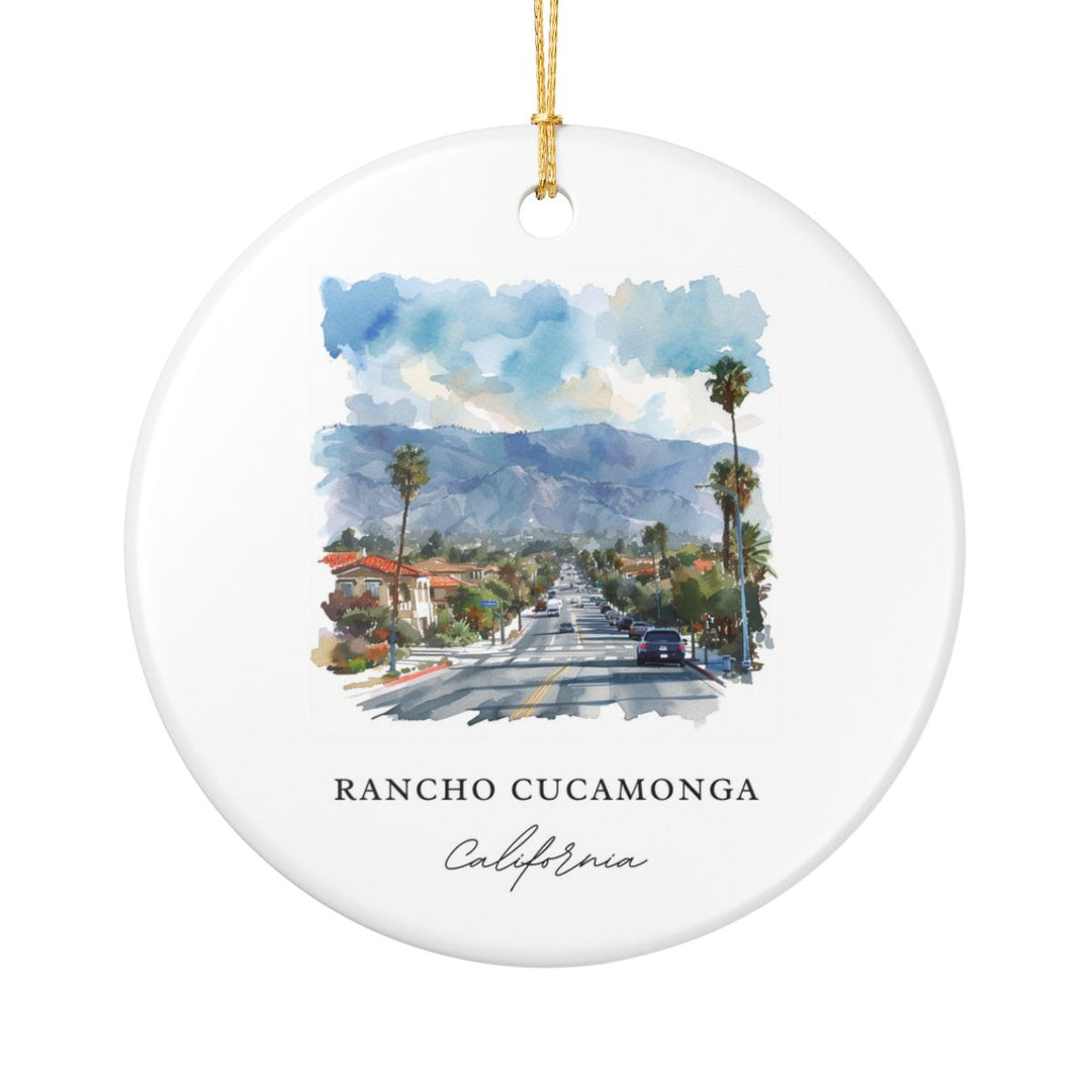 Rancho Cucamonga Ornament: Unique Rancho Cucamonga Souvenir, Rancho Cucamonga Xmas Decor, and Authentic Rancho Cucamonga Gift