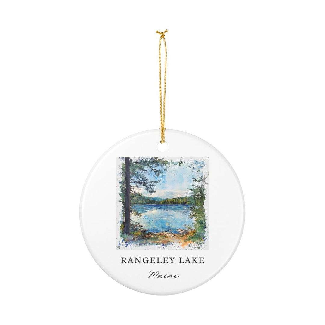 Rangeley Lake Ornament: Unique Rangeley Lake Souvenir, Rangeley Lake Xmas Decor, and Authentic Rangeley Lake Gift