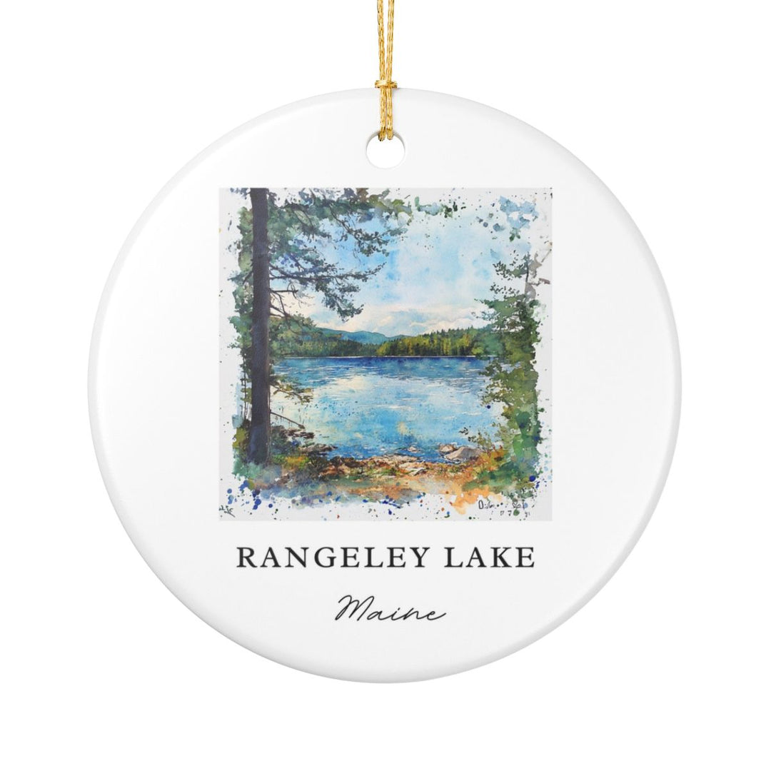 Rangeley Lake Ornament: Unique Rangeley Lake Souvenir, Rangeley Lake Xmas Decor, and Authentic Rangeley Lake Gift