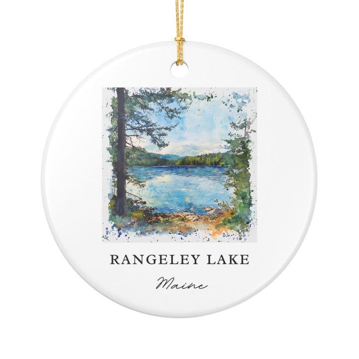 Rangeley Lake Ornament: Unique Rangeley Lake Souvenir, Rangeley Lake Xmas Decor, and Authentic Rangeley Lake Gift