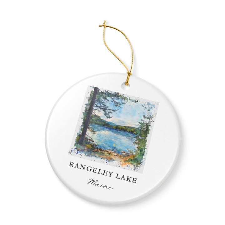 Rangeley Lake Ornament: Unique Rangeley Lake Souvenir, Rangeley Lake Xmas Decor, and Authentic Rangeley Lake Gift