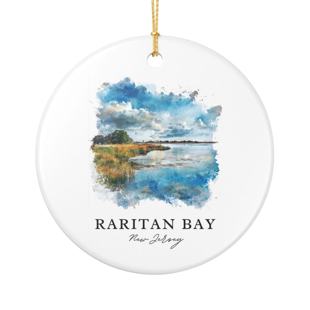 Raritan Bay New Jersey USA Ornament: Unique Raritan Bay Souvenir, Raritan Bay New Jersey Xmas Decor, and Authentic Raritan Bay Gift