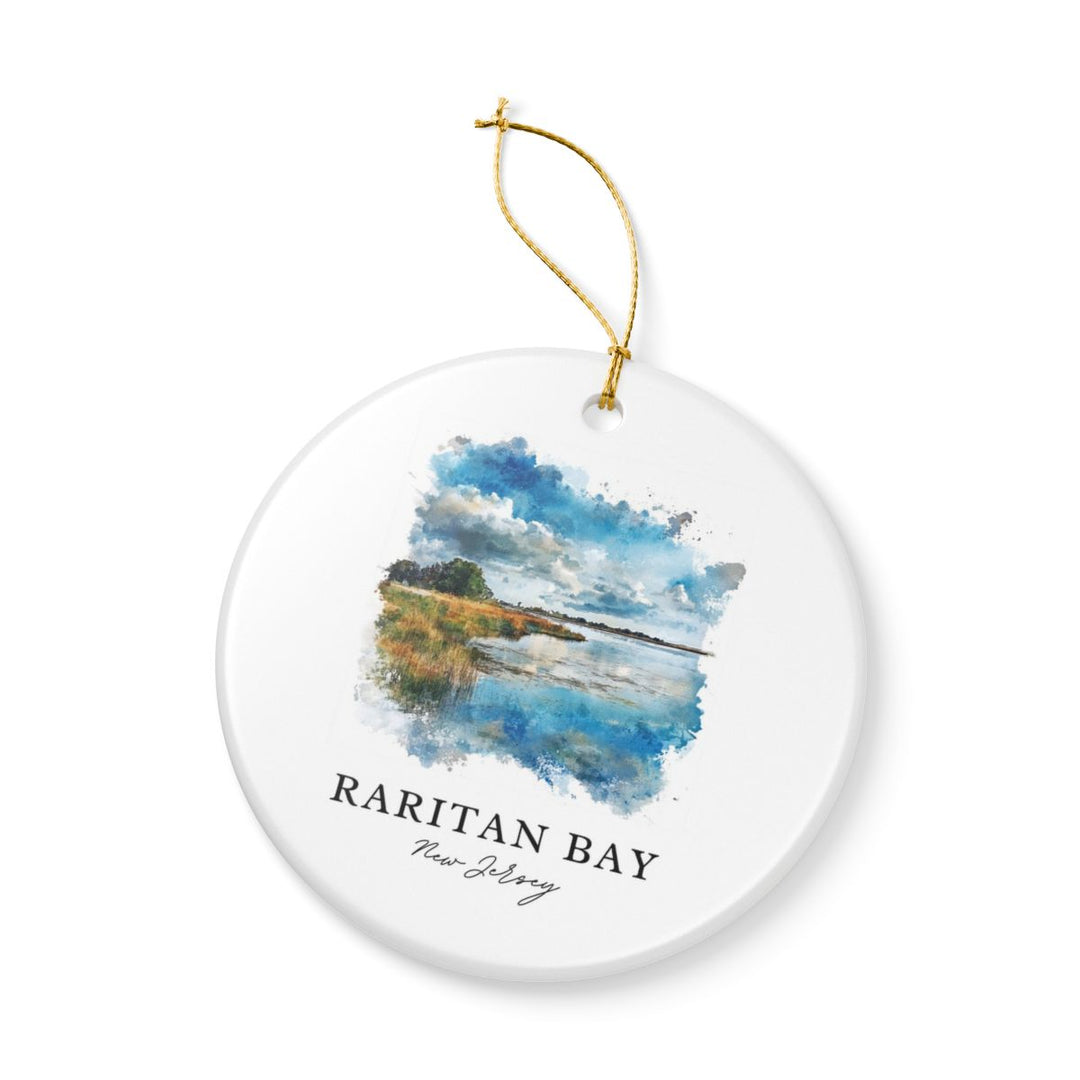 Raritan Bay New Jersey USA Ornament: Unique Raritan Bay Souvenir, Raritan Bay New Jersey Xmas Decor, and Authentic Raritan Bay Gift