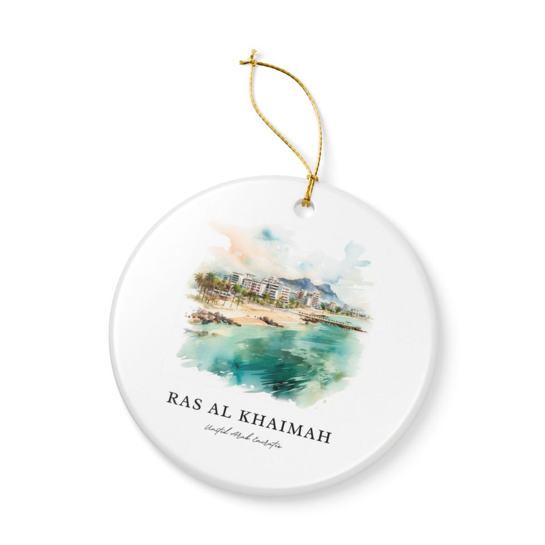 Ras AL Khaimah United Arab Emirates Ornament: Unique Ras AL Khaimah Souvenir, Ras AL Khaimah Xmas Decor, and Authentic Ras AL Khaimah Gift