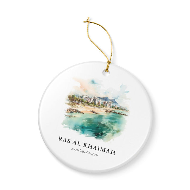 Ras AL Khaimah United Arab Emirates Ornament: Unique Ras AL Khaimah Souvenir, Ras AL Khaimah Xmas Decor, and Authentic Ras AL Khaimah Gift
