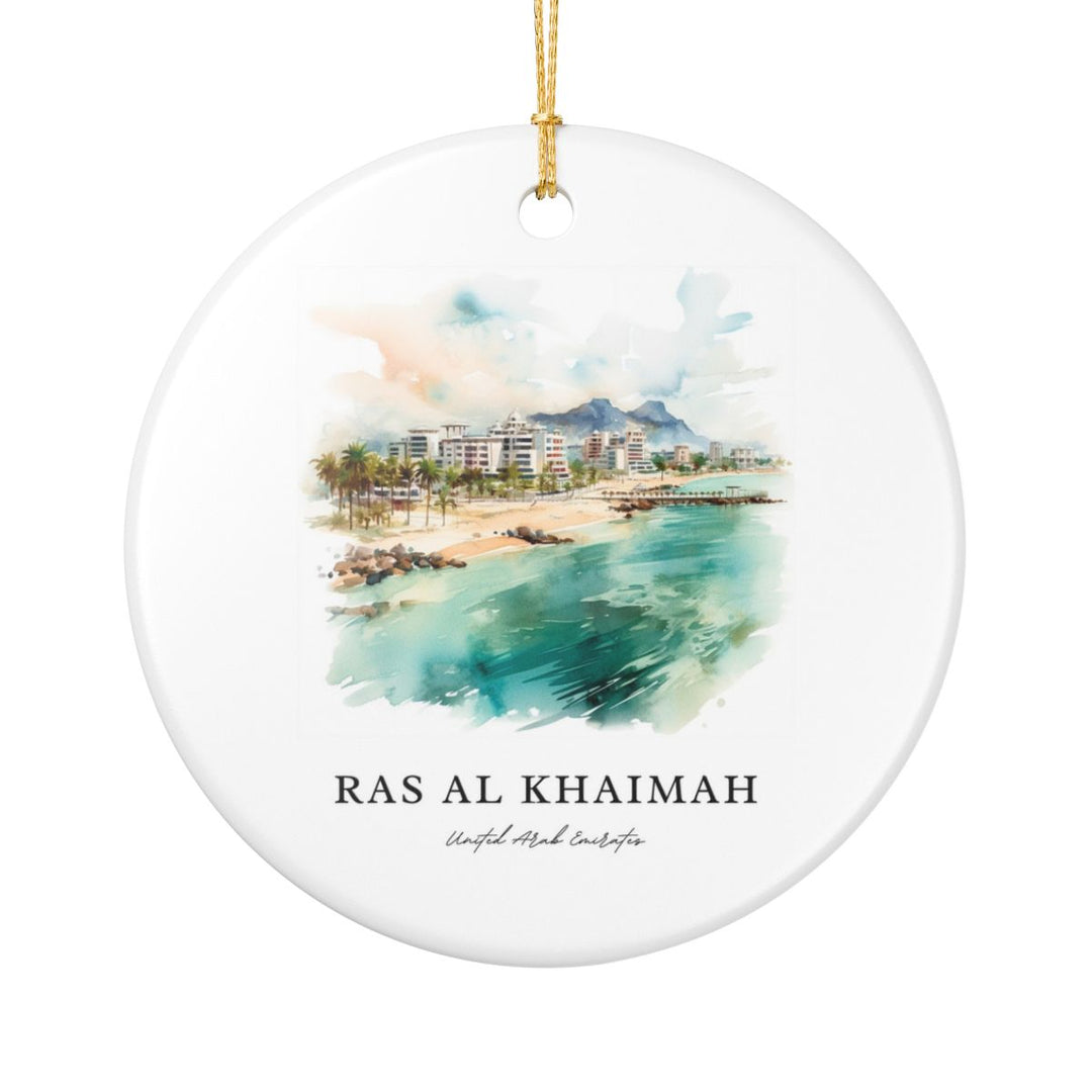 Ras AL Khaimah United Arab Emirates Ornament: Unique Ras AL Khaimah Souvenir, Ras AL Khaimah Xmas Decor, and Authentic Ras AL Khaimah Gift