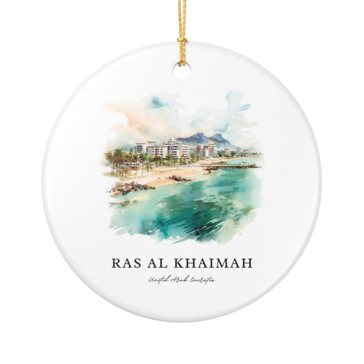 Ras AL Khaimah United Arab Emirates Ornament: Unique Ras AL Khaimah Souvenir, Ras AL Khaimah Xmas Decor, and Authentic Ras AL Khaimah Gift