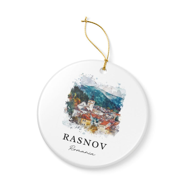 Rasnov Romania Ornament: Unique Rasnov Souvenir, Rasnov Romania Xmas Decor, and Authentic Rasnov Gift