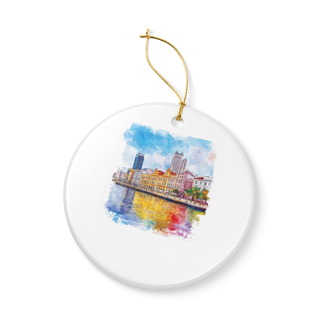 Recife Brazil Ornament: Unique Recife Brazil Souvenir, Recife Brazil Xmas Decor, and Authentic Recife Brazil Gift