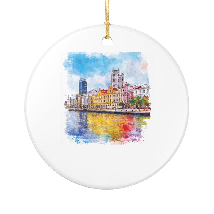 Recife Brazil Ornament: Unique Recife Brazil Souvenir, Recife Brazil Xmas Decor, and Authentic Recife Brazil Gift