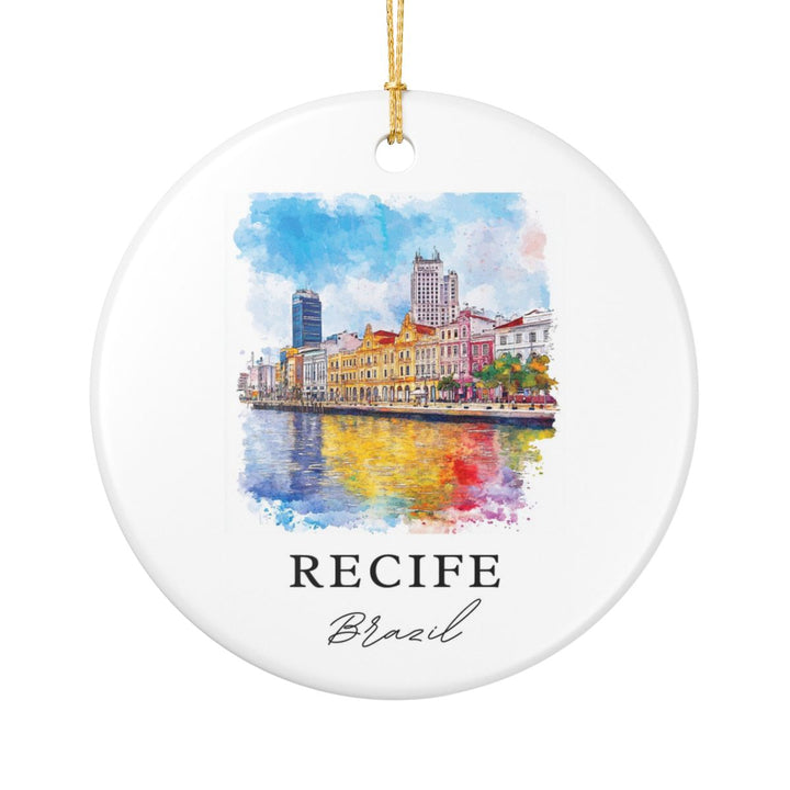 Recife Brazil Ornament: Unique Recife Brazil Souvenir, Recife Brazil Xmas Decor, and Authentic Recife Brazil Gift